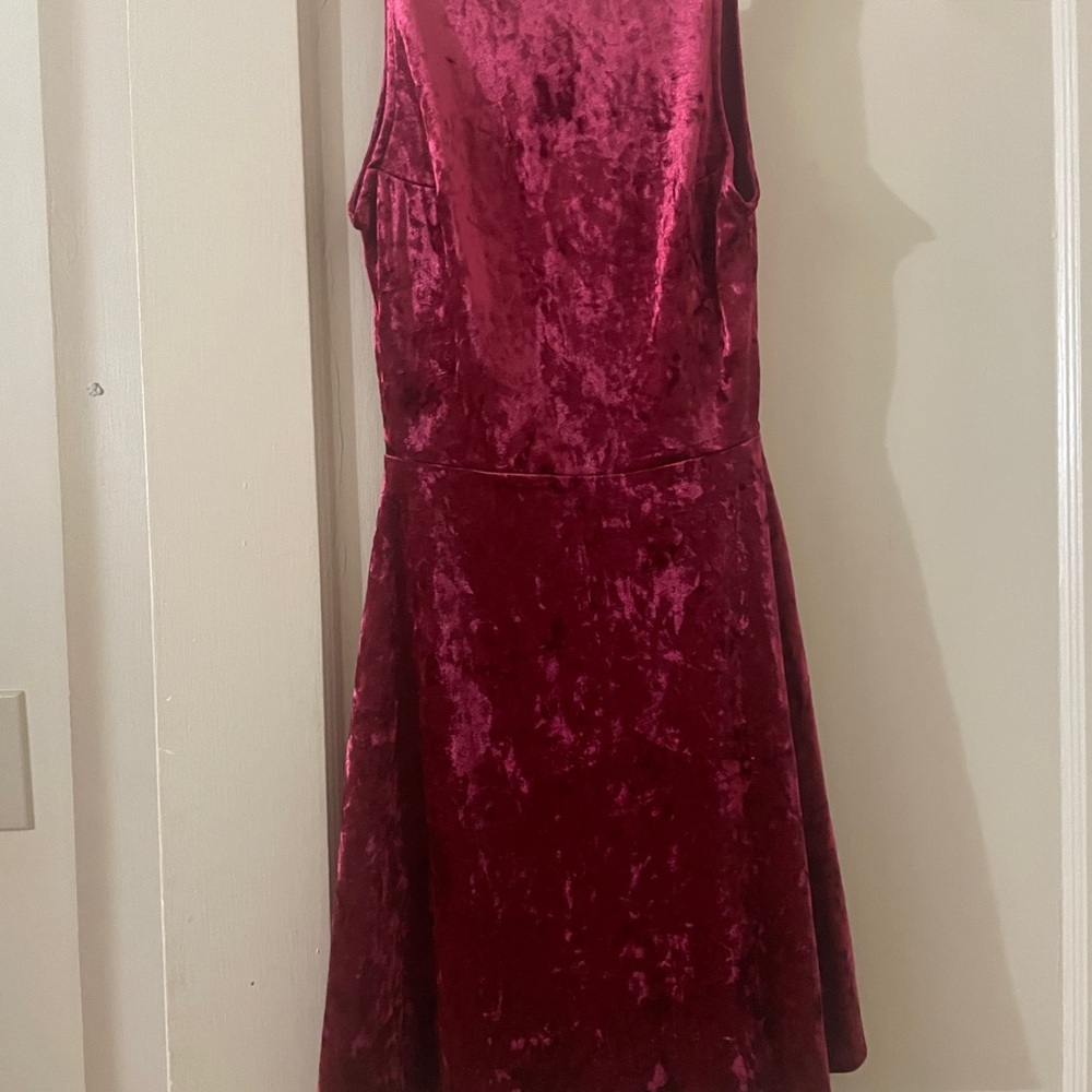 Divided Velvet Burgundy Dress